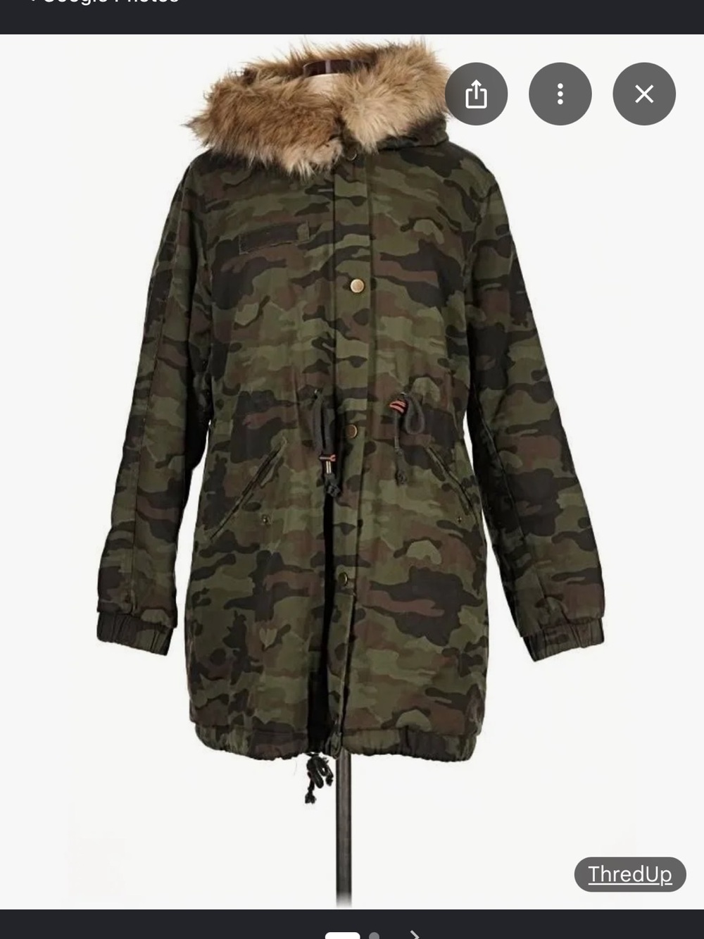 Lucky Brand Missy Camo Parka Fur Lined Jacket Women’s Medium
